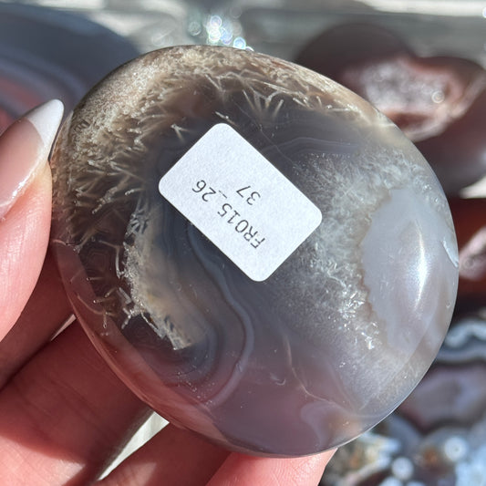 Mozambique Strawberry Agate Freeform Palm #26