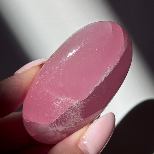 pink aragonite palm