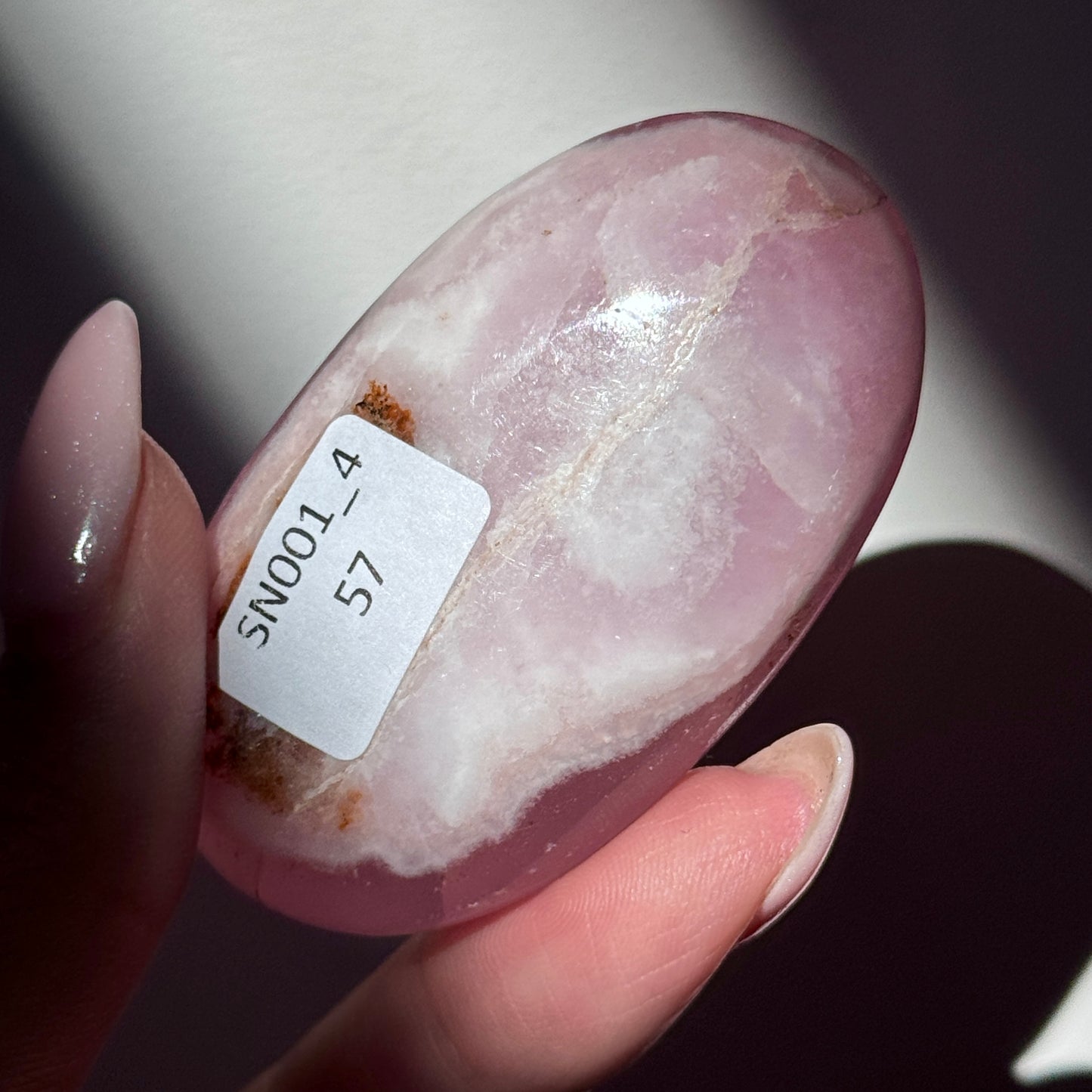 pink aragonite palm