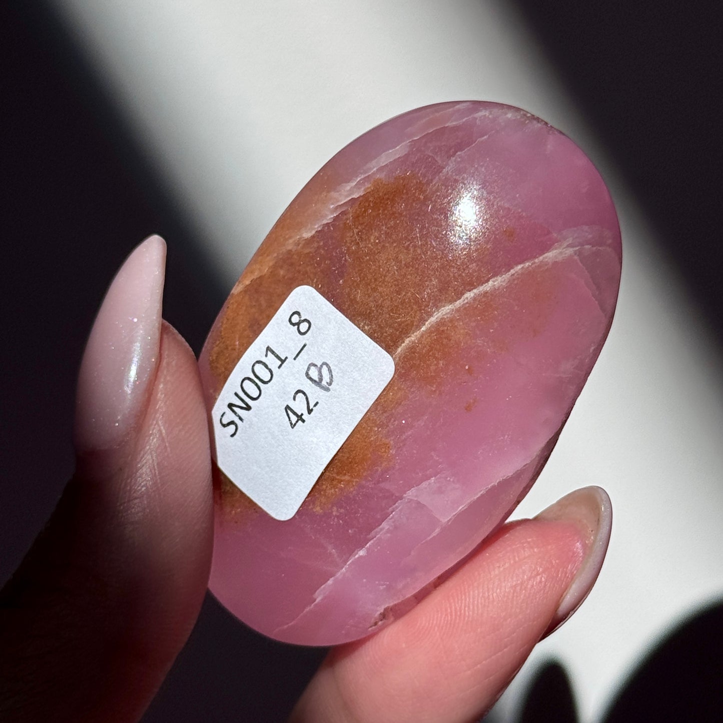 pink aragonite palm
