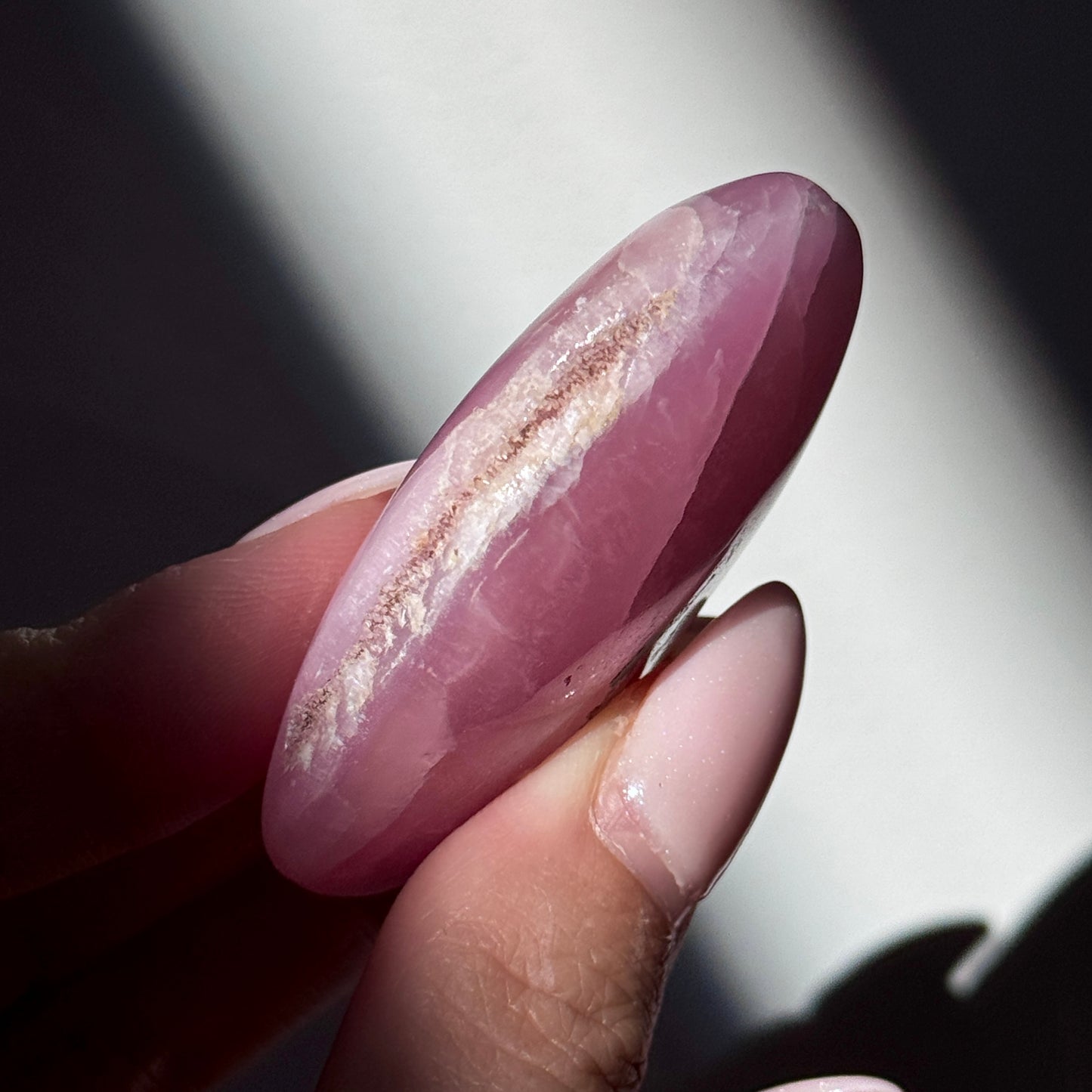 pink aragonite palm