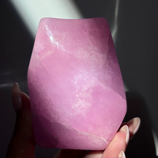 pink aragonite freeform