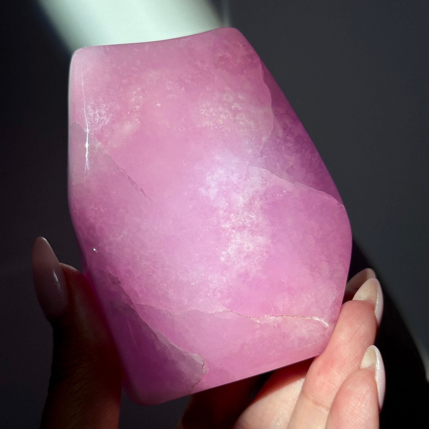 pink aragonite freeform