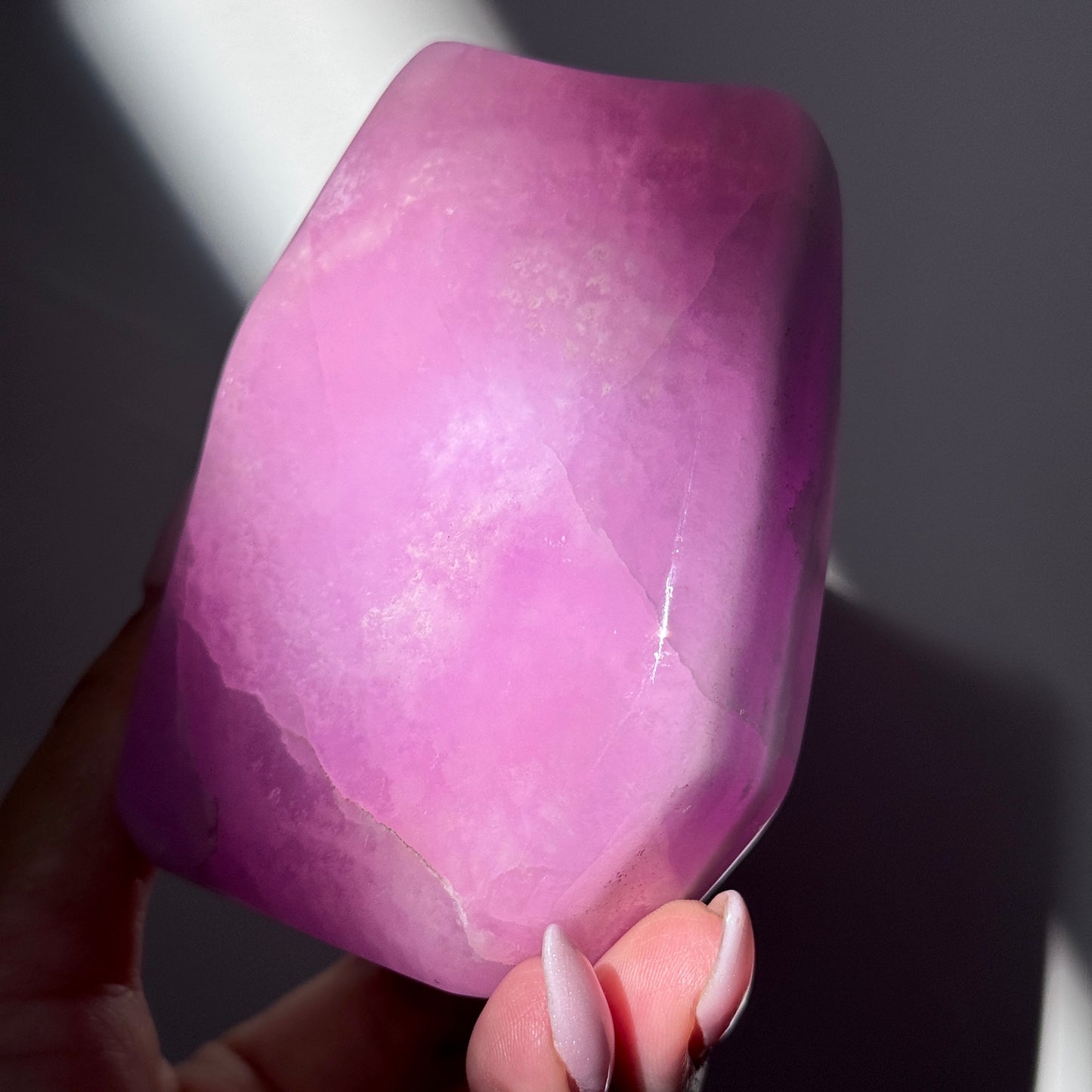 pink aragonite freeform