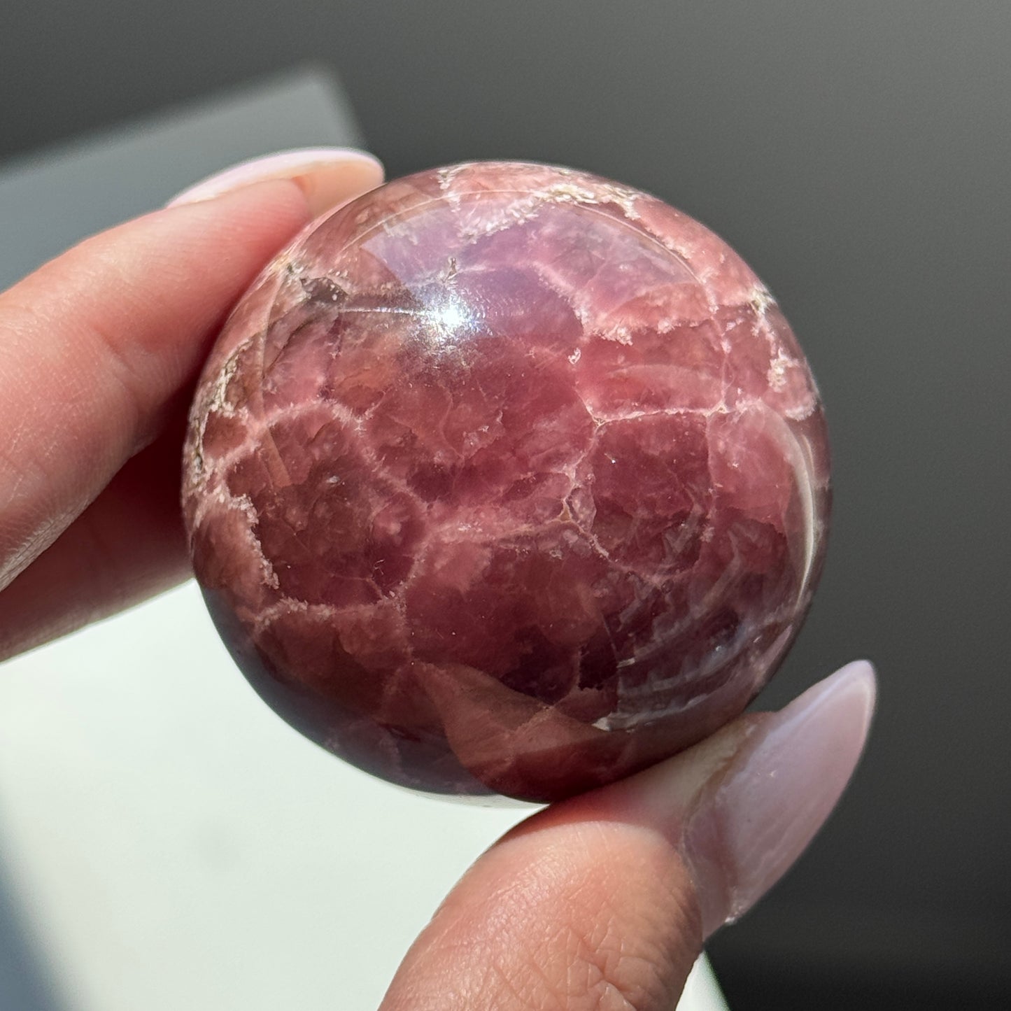 rhodochrosite sphere