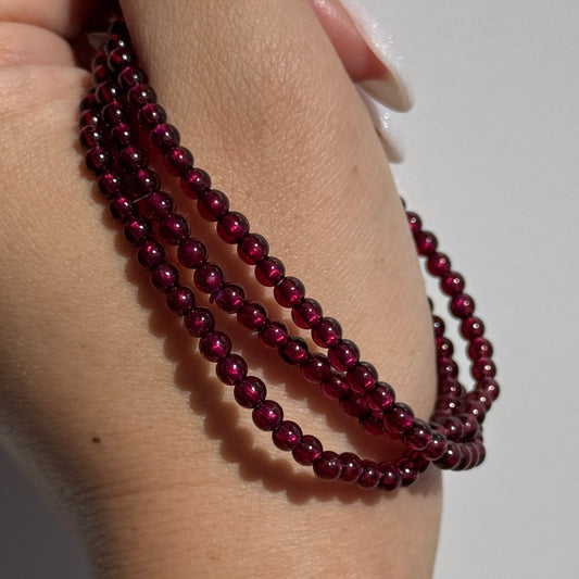 Garnet 3 Wrap Bracelets