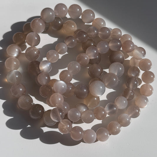 high quality beige moonstone bracelets crystal bead bracelets