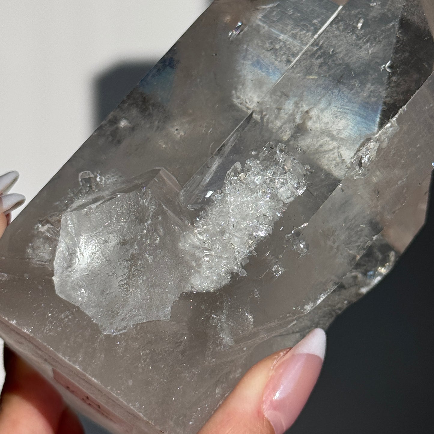 Double Point Clear Quartz Semi-polished Tower #8