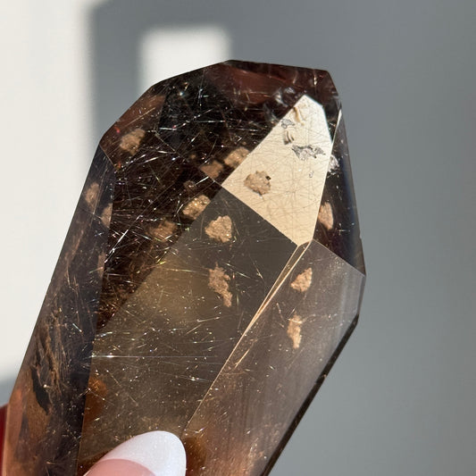 HQ Smoky Quartz Rutile Freeform Tower #3