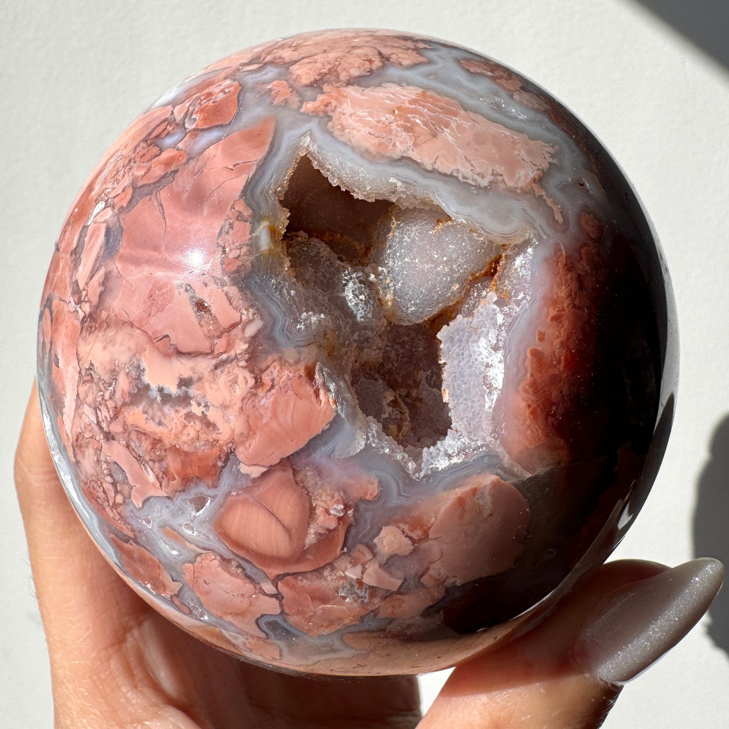 Cotton Candy Agate Sphere #13