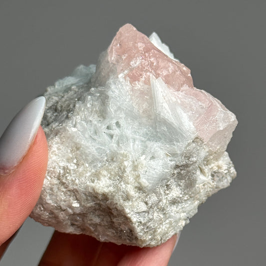 Morganite w/Cleavlandite & Mica Specimen
