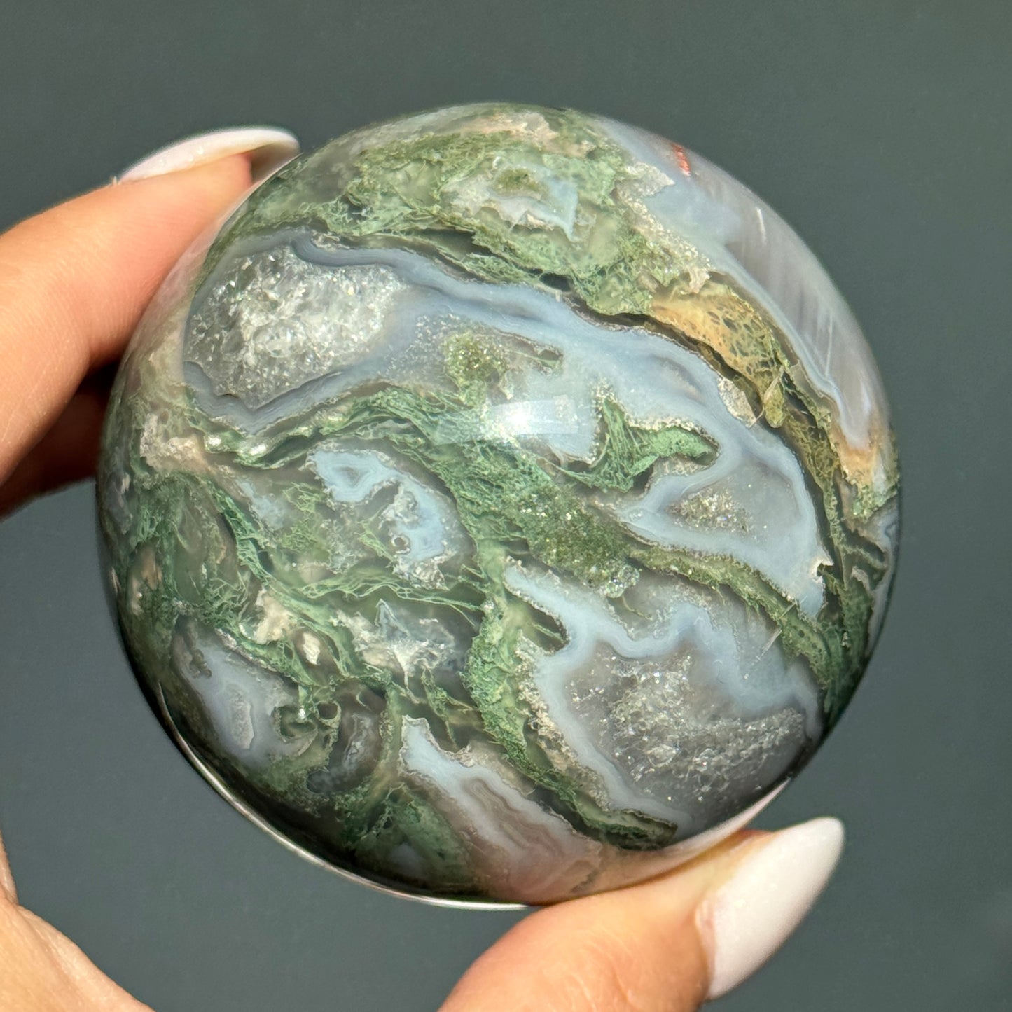 Moss Agate Sphere #4