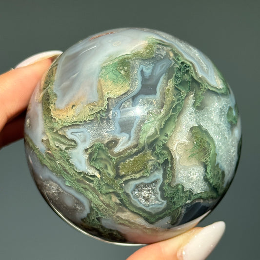 Moss Agate Sphere #4