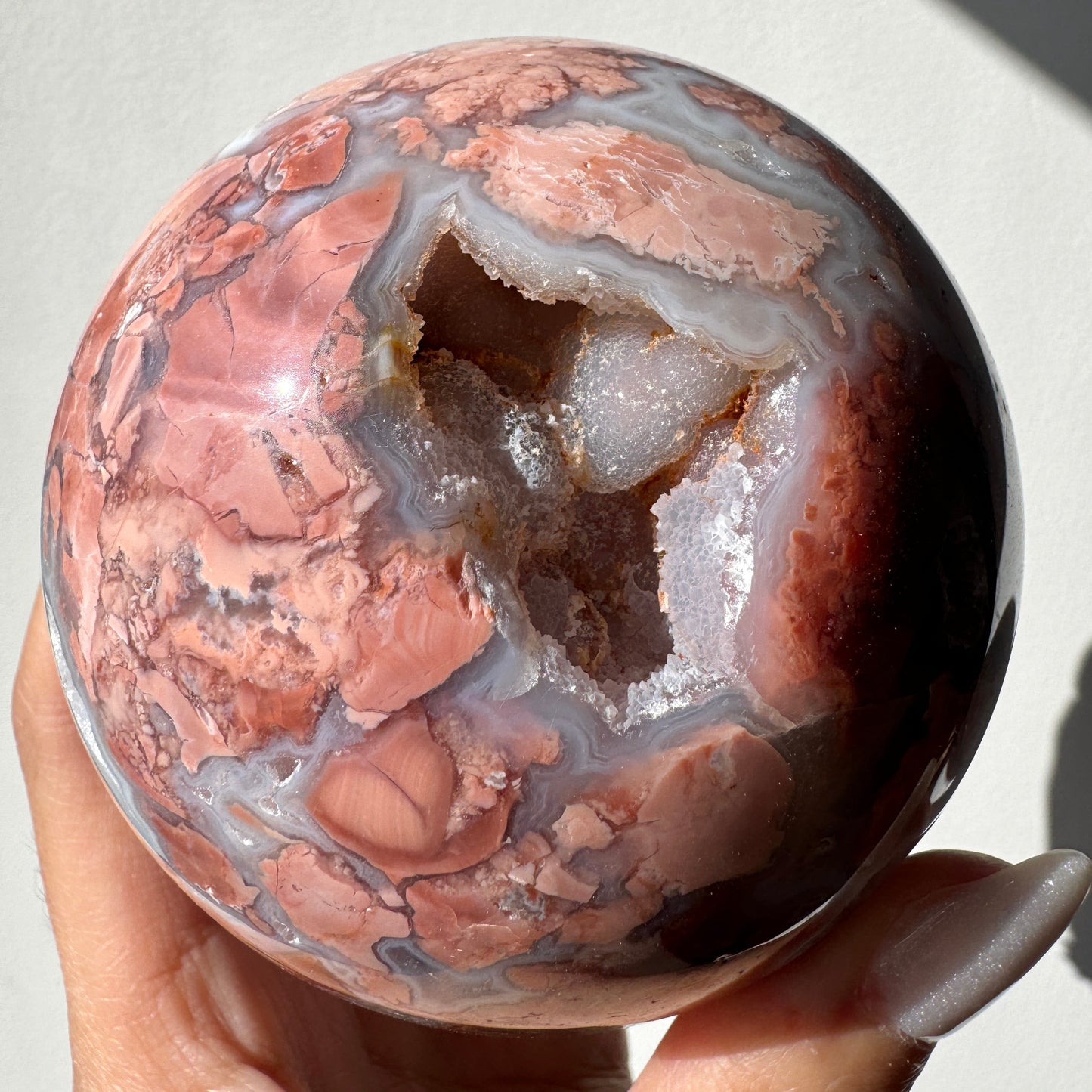 Cotton Candy Agate Sphere #13