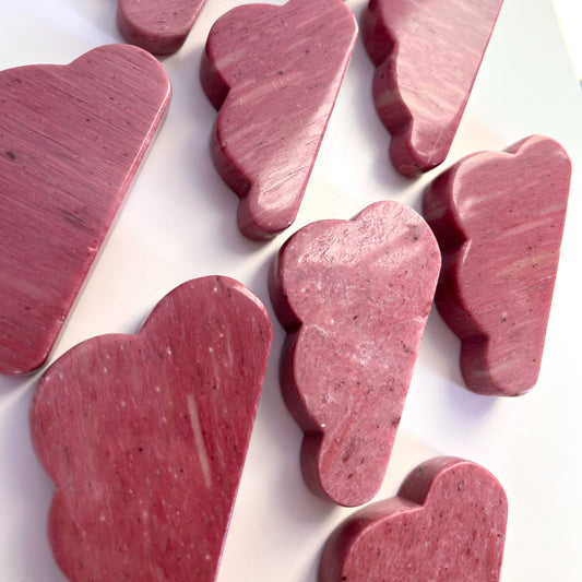 Pink Petrified Wood Cloud Carvings