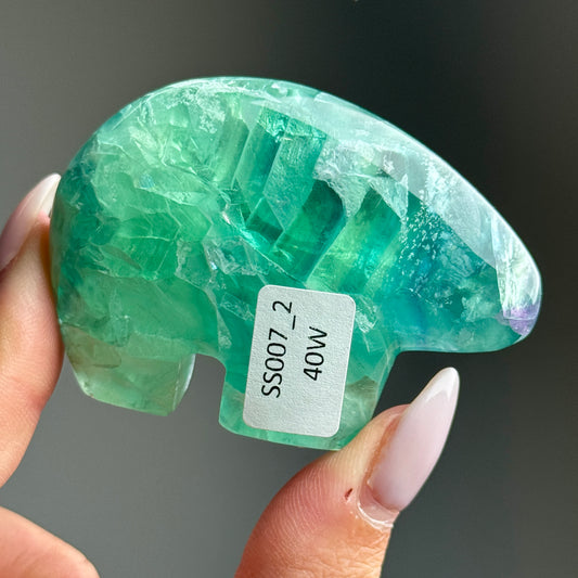 Durango Fluorite Bear Carving #2
