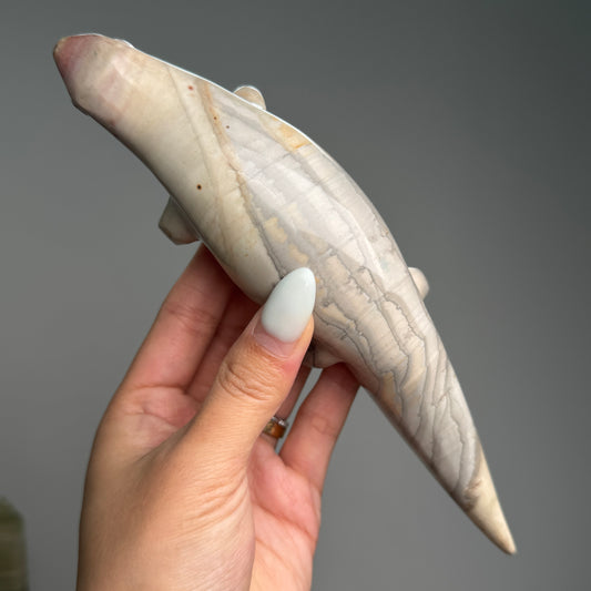 Polychrome Lizard Carving