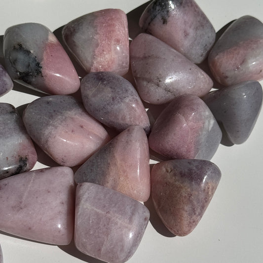 Pink Petalite with Lepidolite Tumbles
