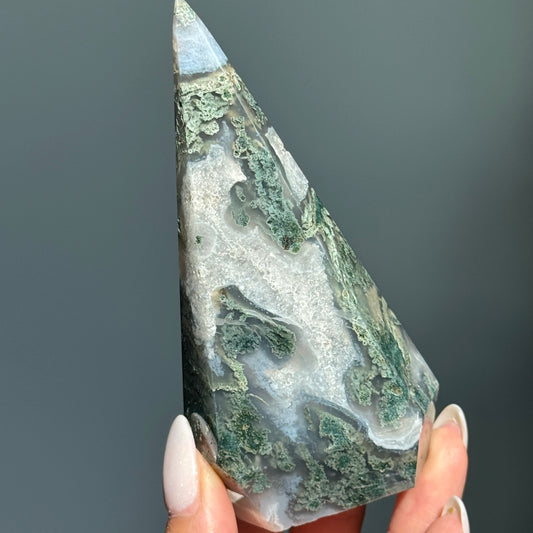 Moss Agate Diamond Tower #1