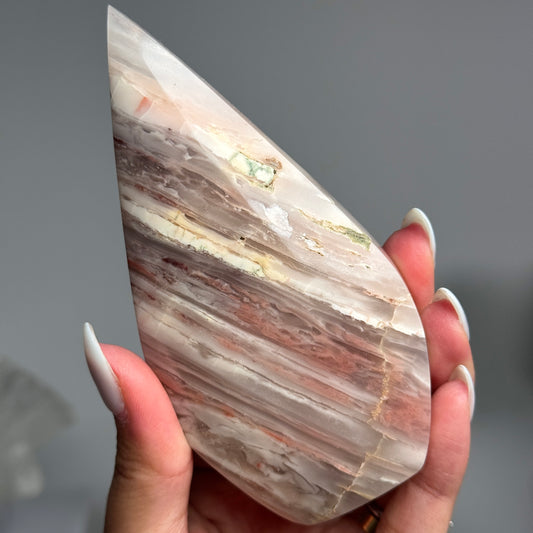 Pink Banded Onyx Flame #6