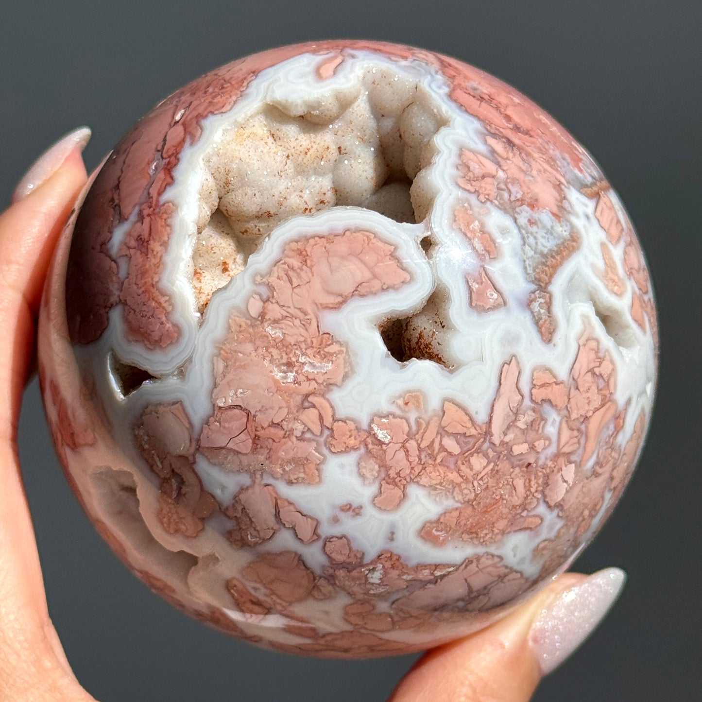 Cotton Candy Agate Sphere #12