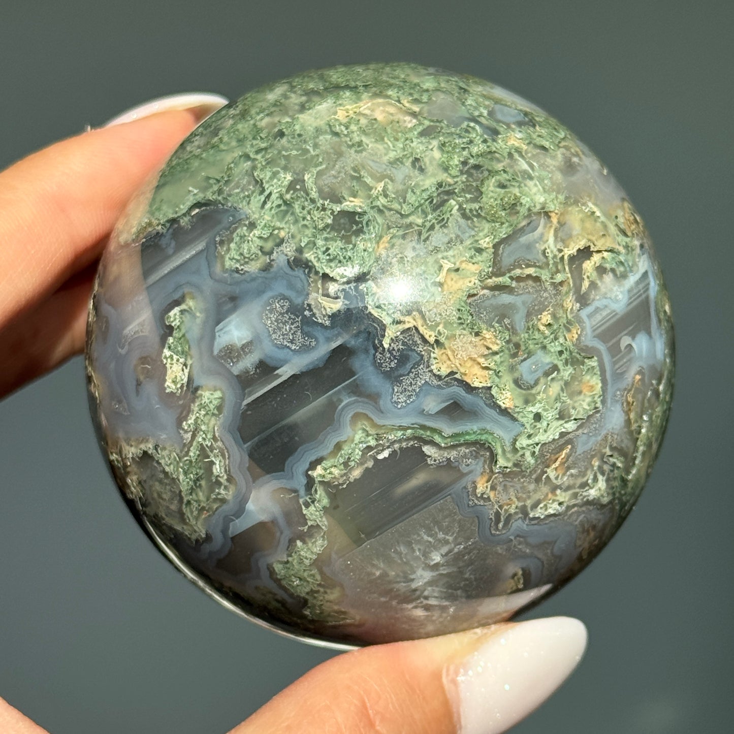 Moss Agate Sphere #5