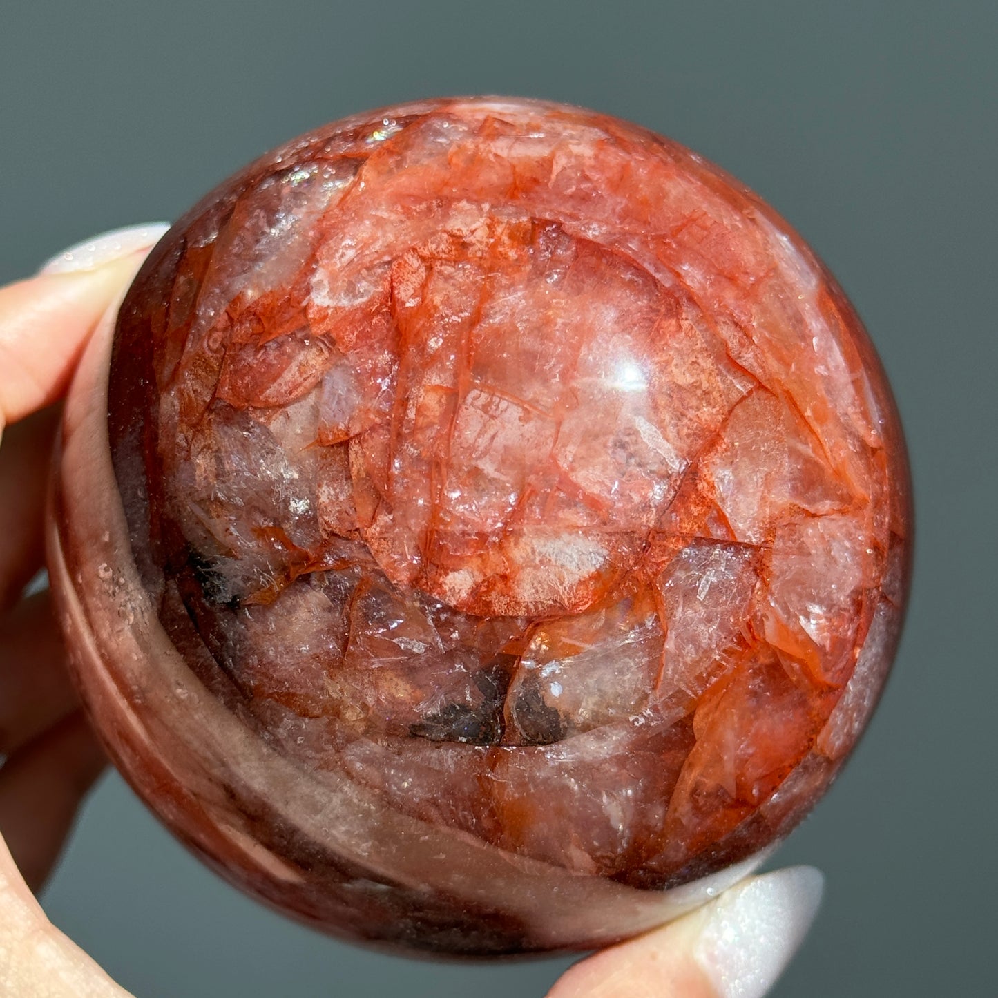 Fire Quartz Sphere #2