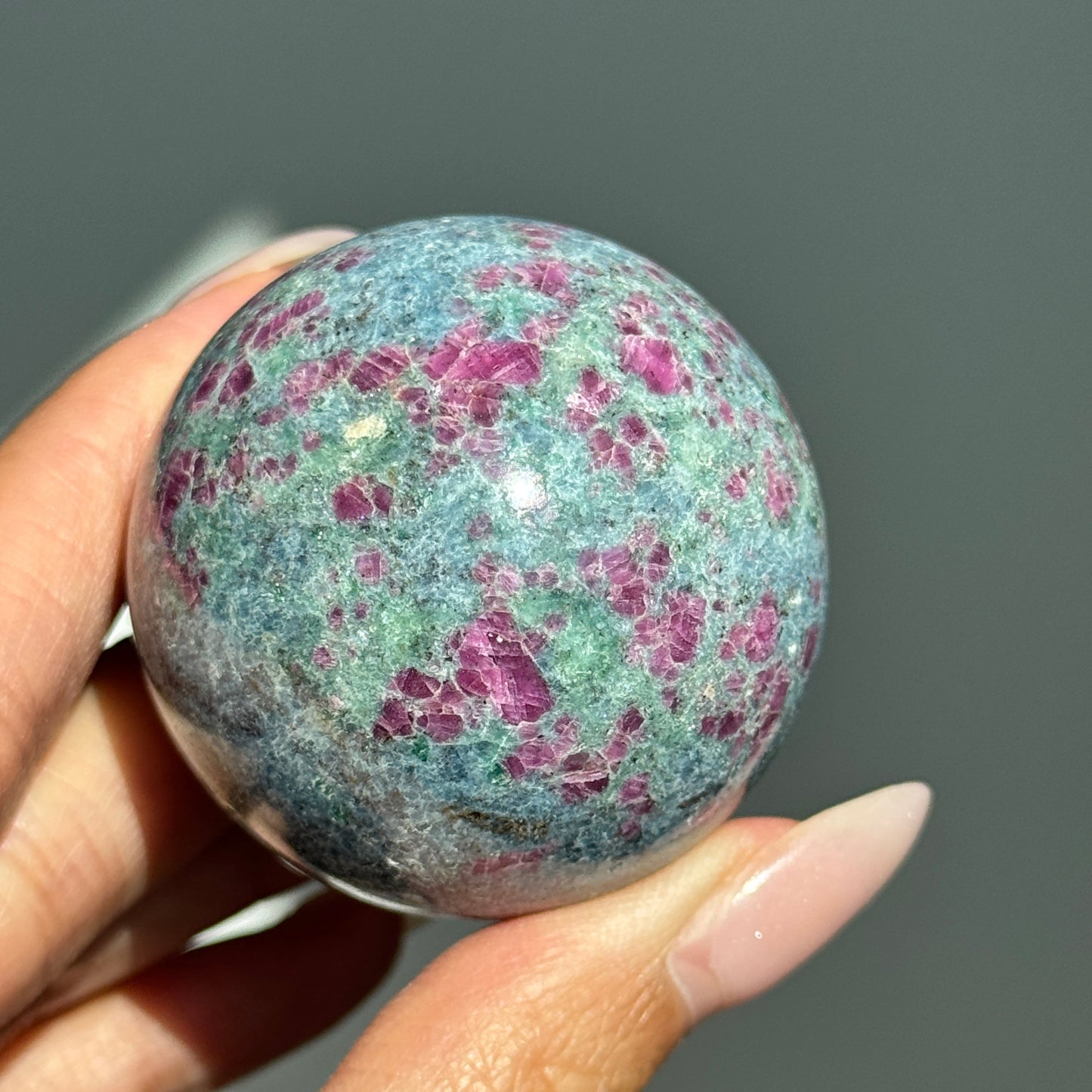 Ruby Fuchsite Kyanite Sphere #1