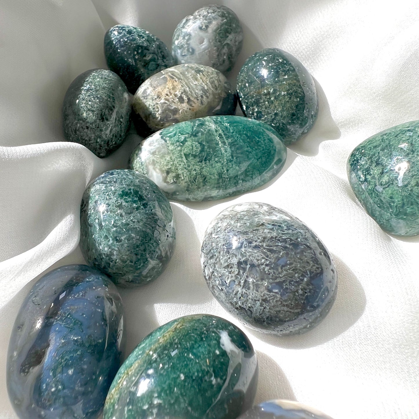 Moss Agate Tumbles