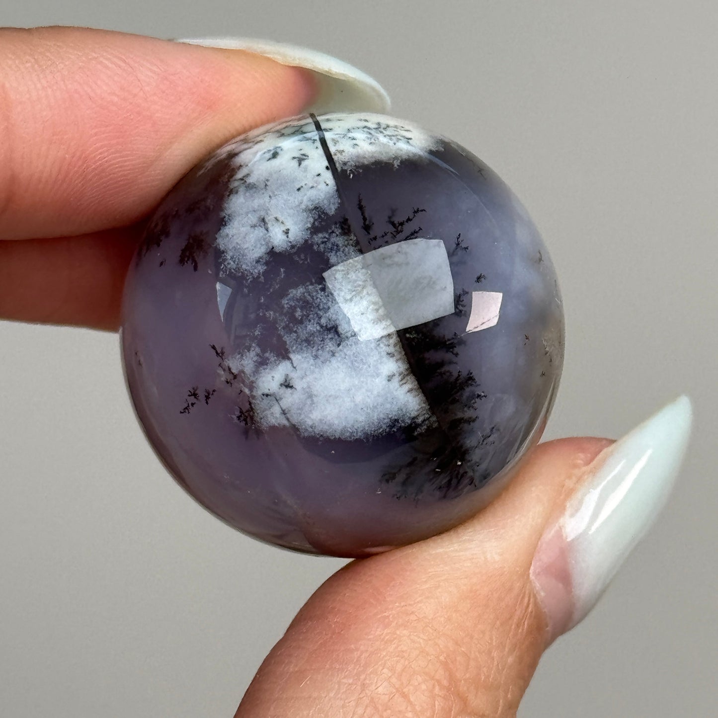 Purple Dendritic Opal Sphere #2