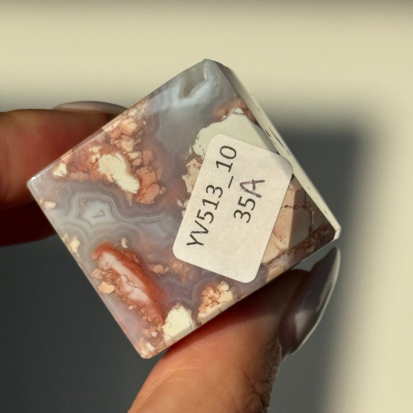 Cotton Candy Agate Cube (S) #10