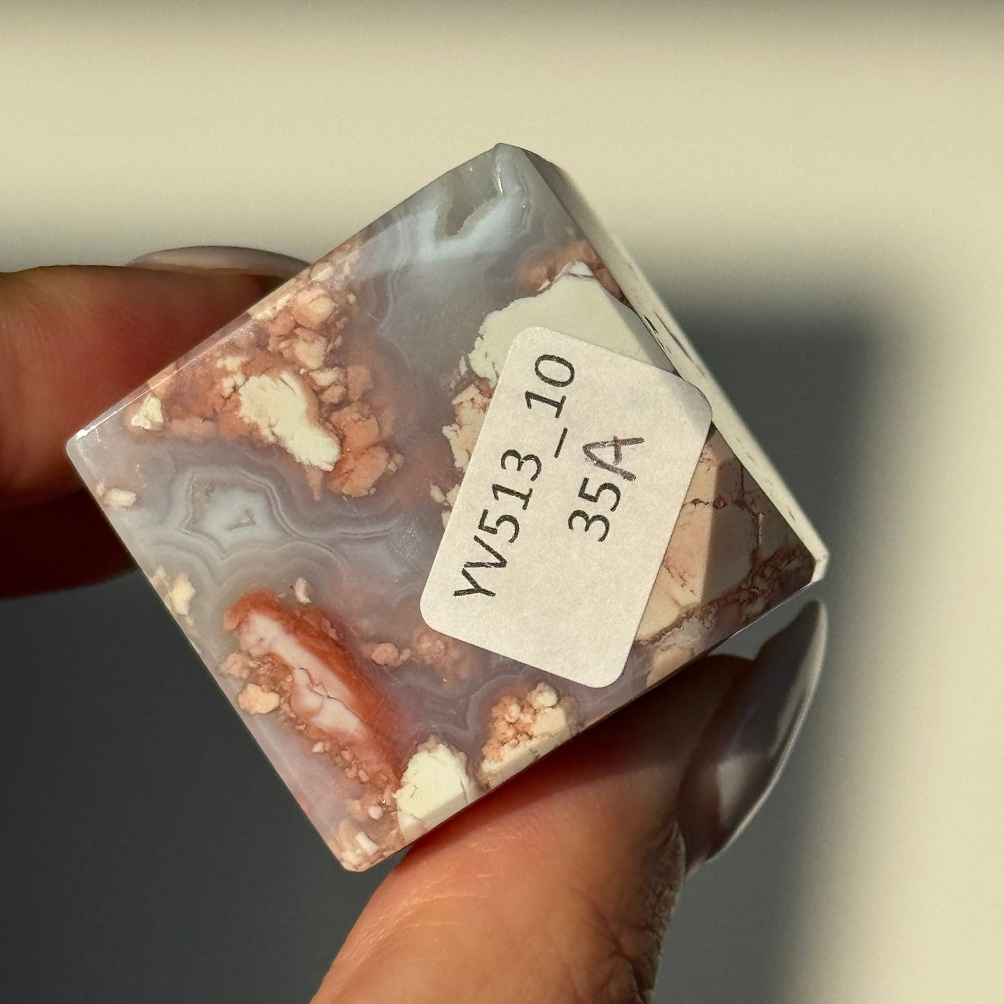 Cotton Candy Agate Cube (S) #10
