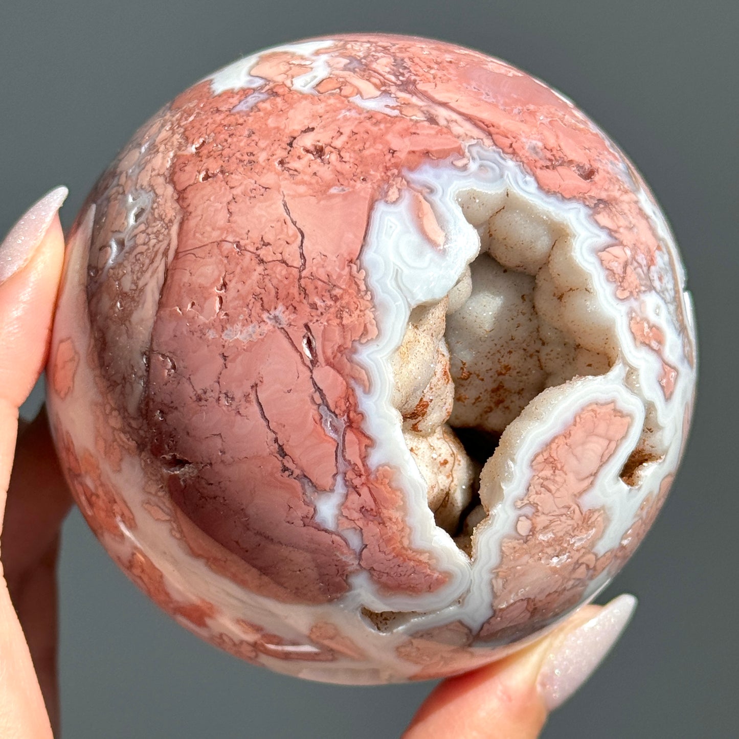 Cotton Candy Agate Sphere #12