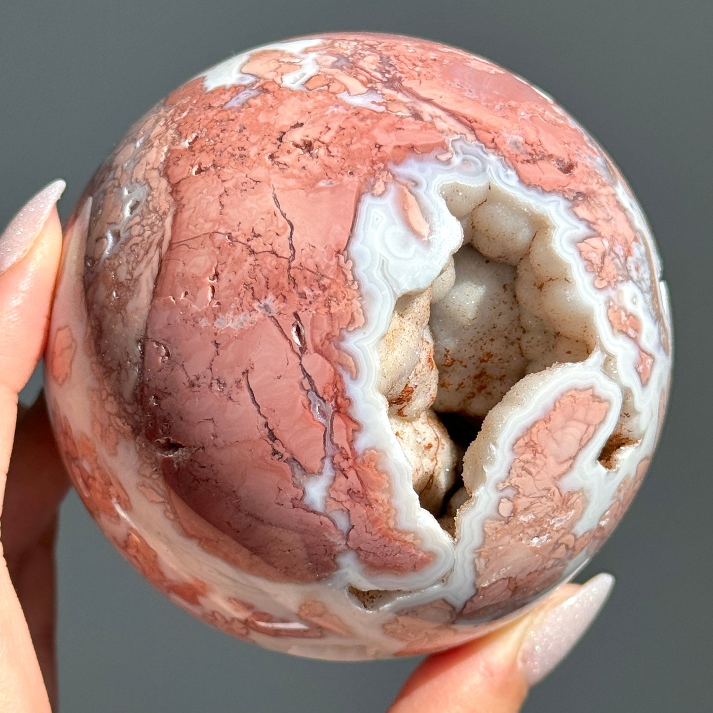 Cotton Candy Agate Sphere #12