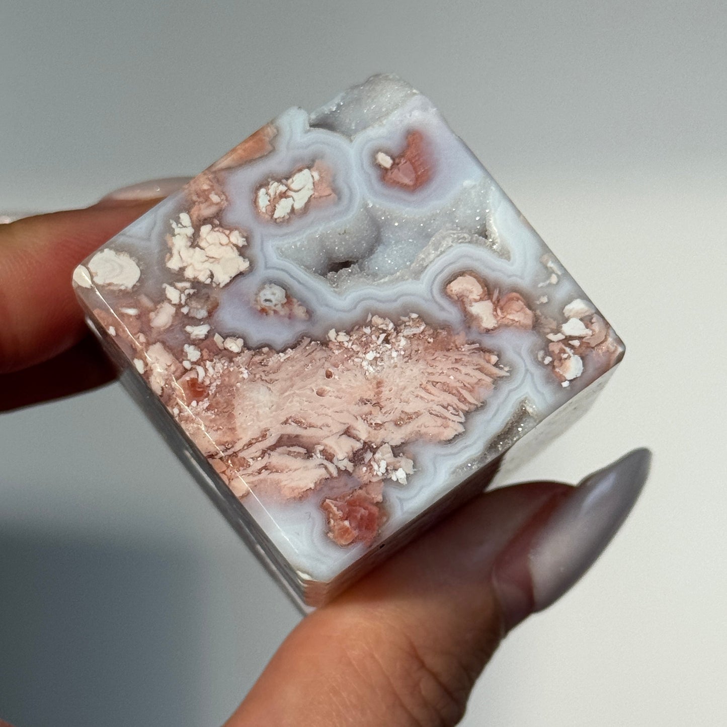 Cotton Candy Agate Cube (S) #12