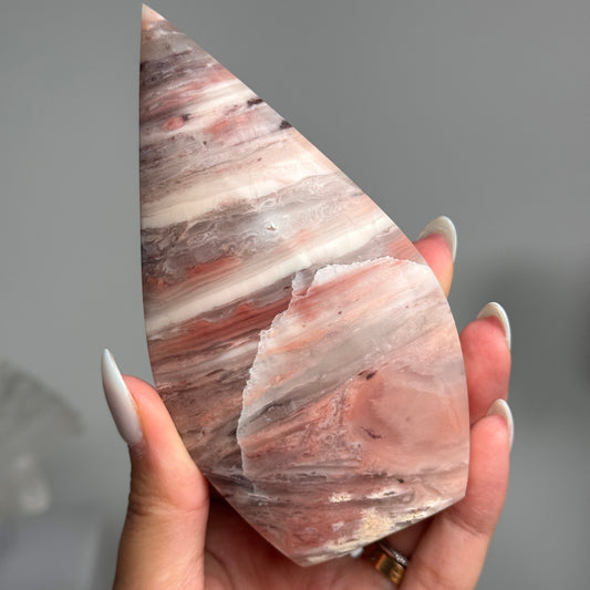 Pink Banded Onyx Flame #7