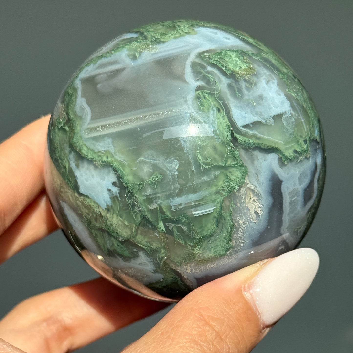 Moss Agate Sphere #4