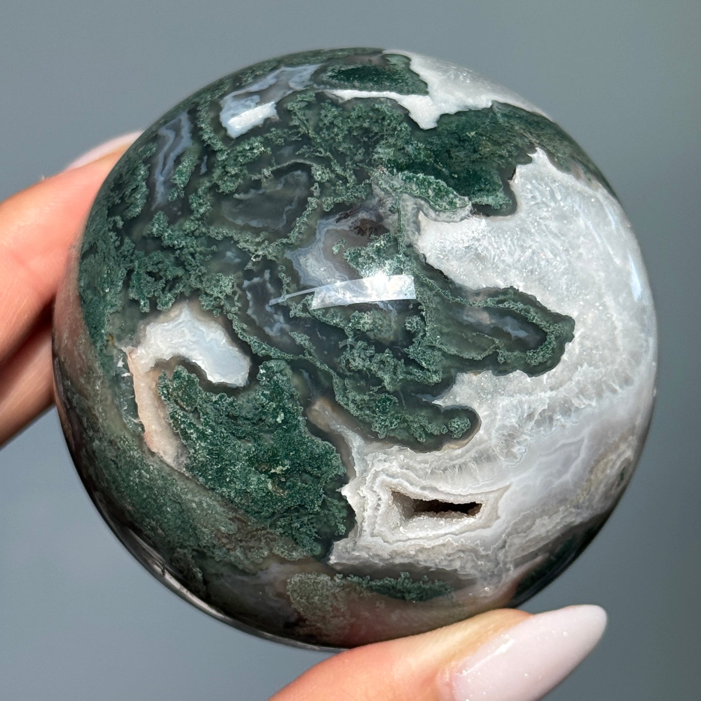 Moss Agate Sphere #1