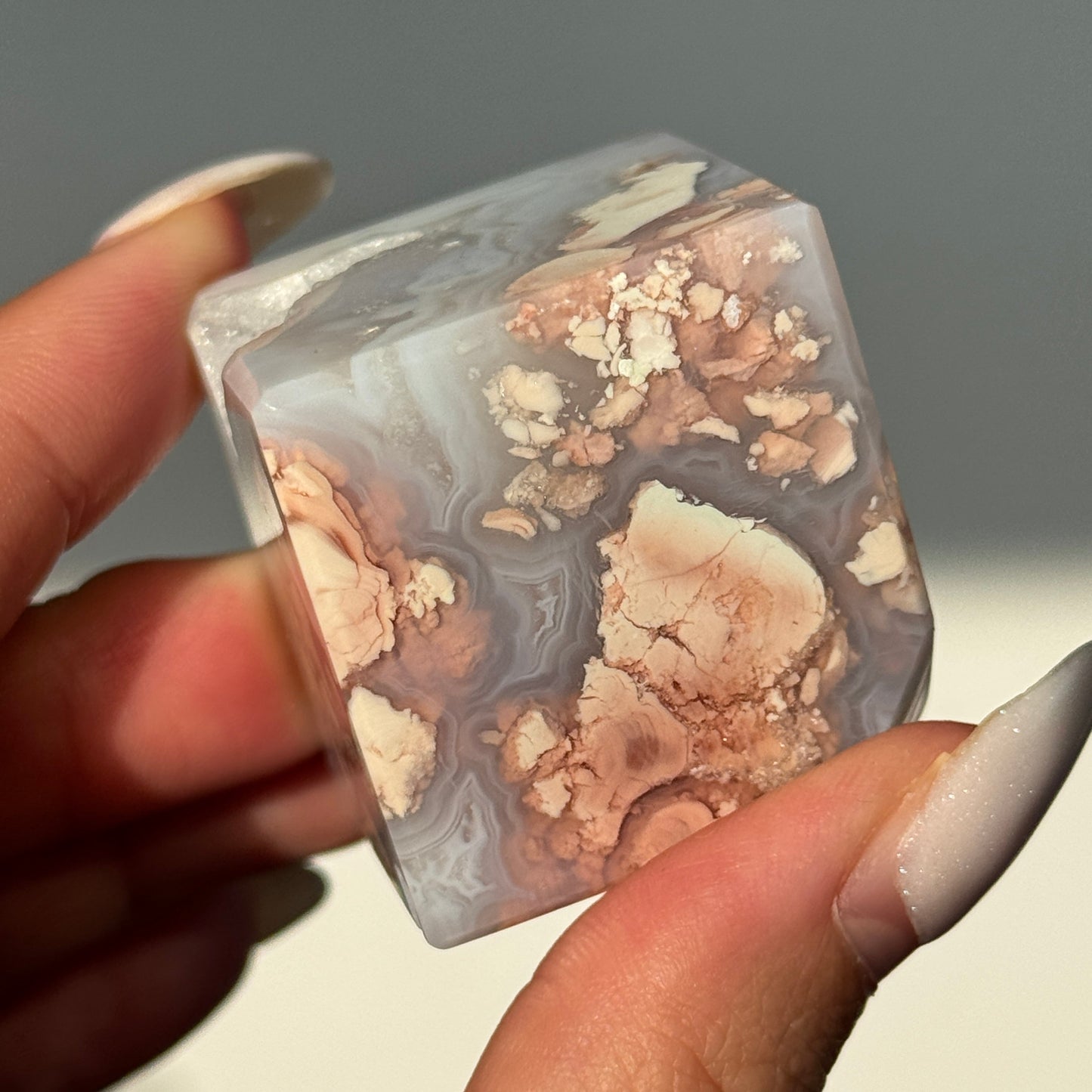 Cotton Candy Agate Cube (S) #5