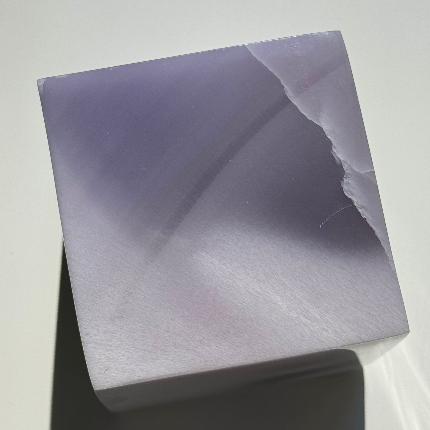 Lavender Ytrium Fluorite Cube L #11