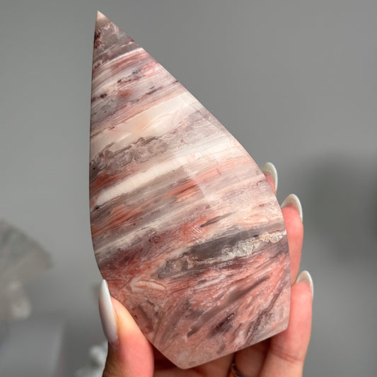 Pink Banded Onyx Flame #7