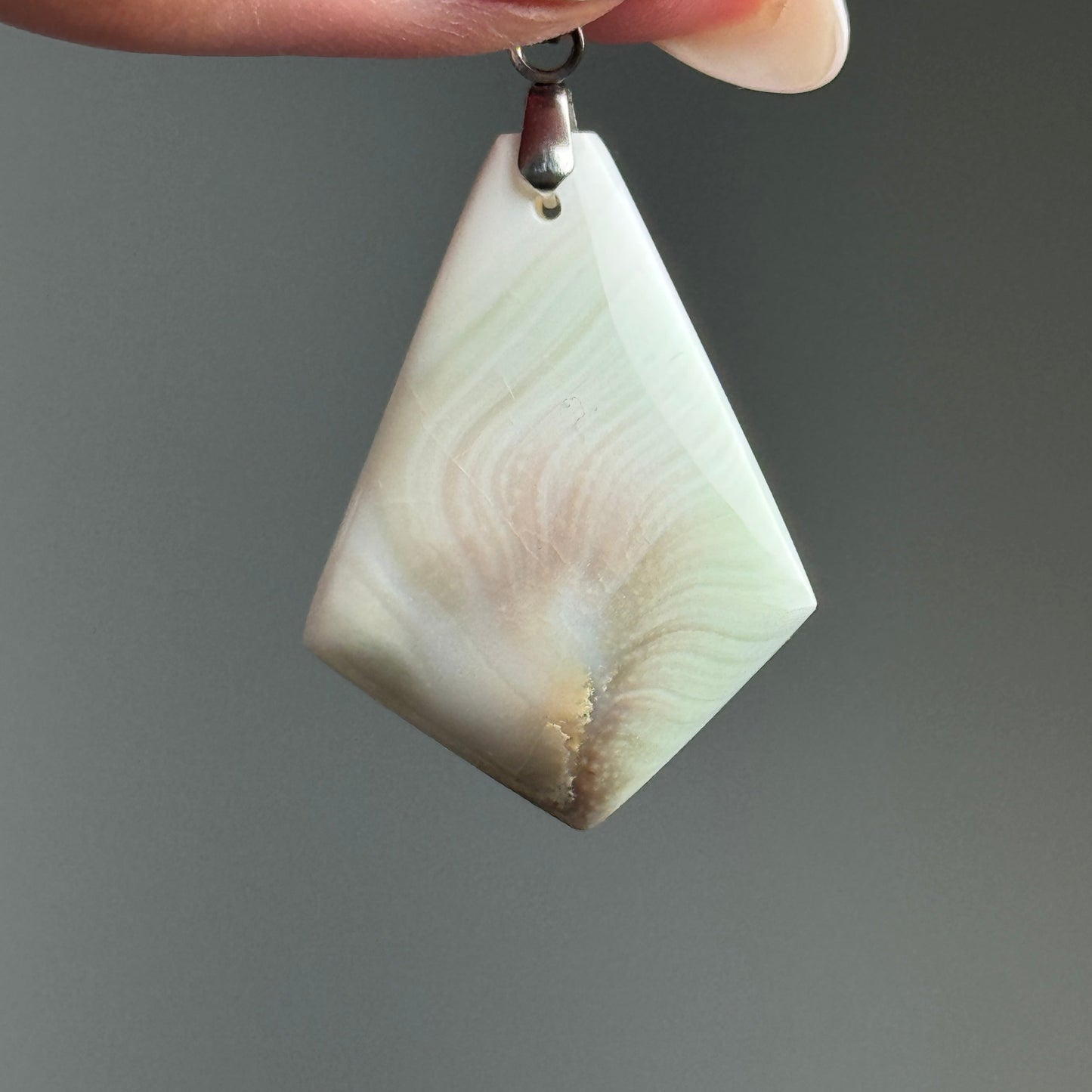 Green Turbo Shell Pendant (A)