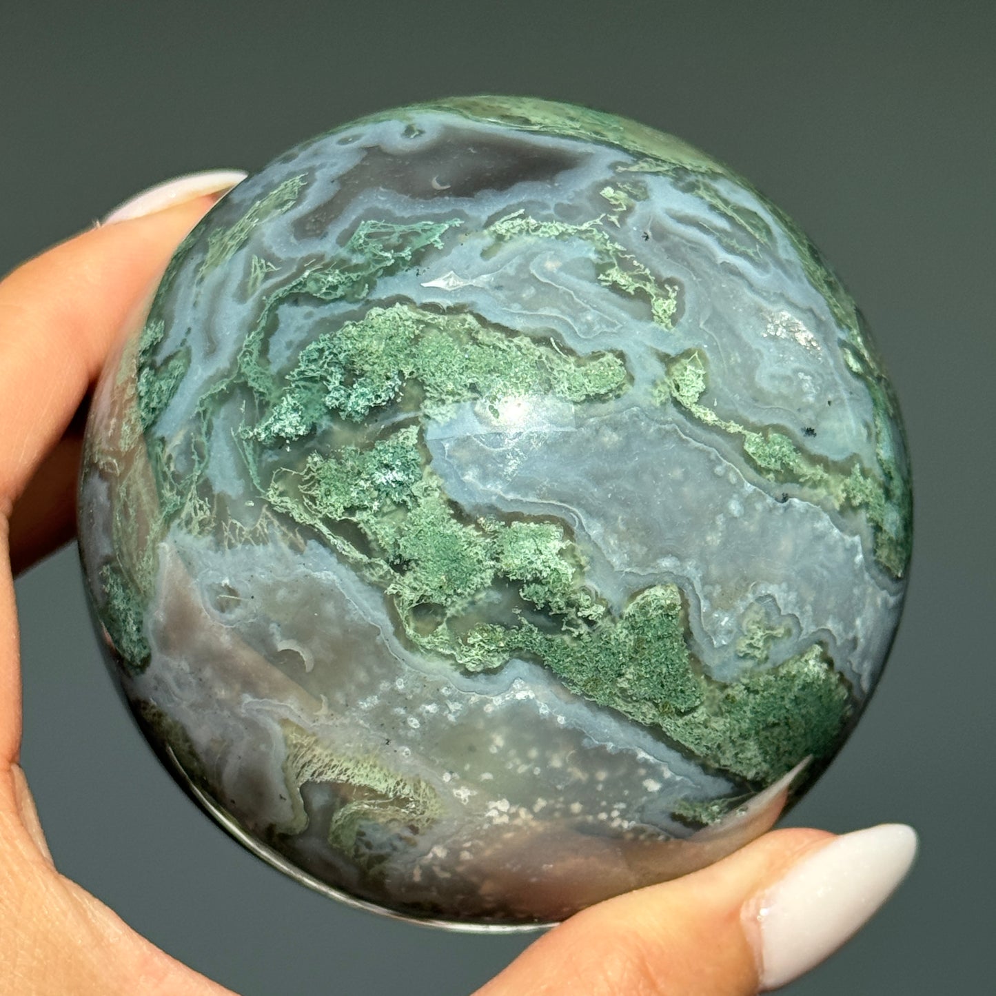 Moss Agate Sphere #3