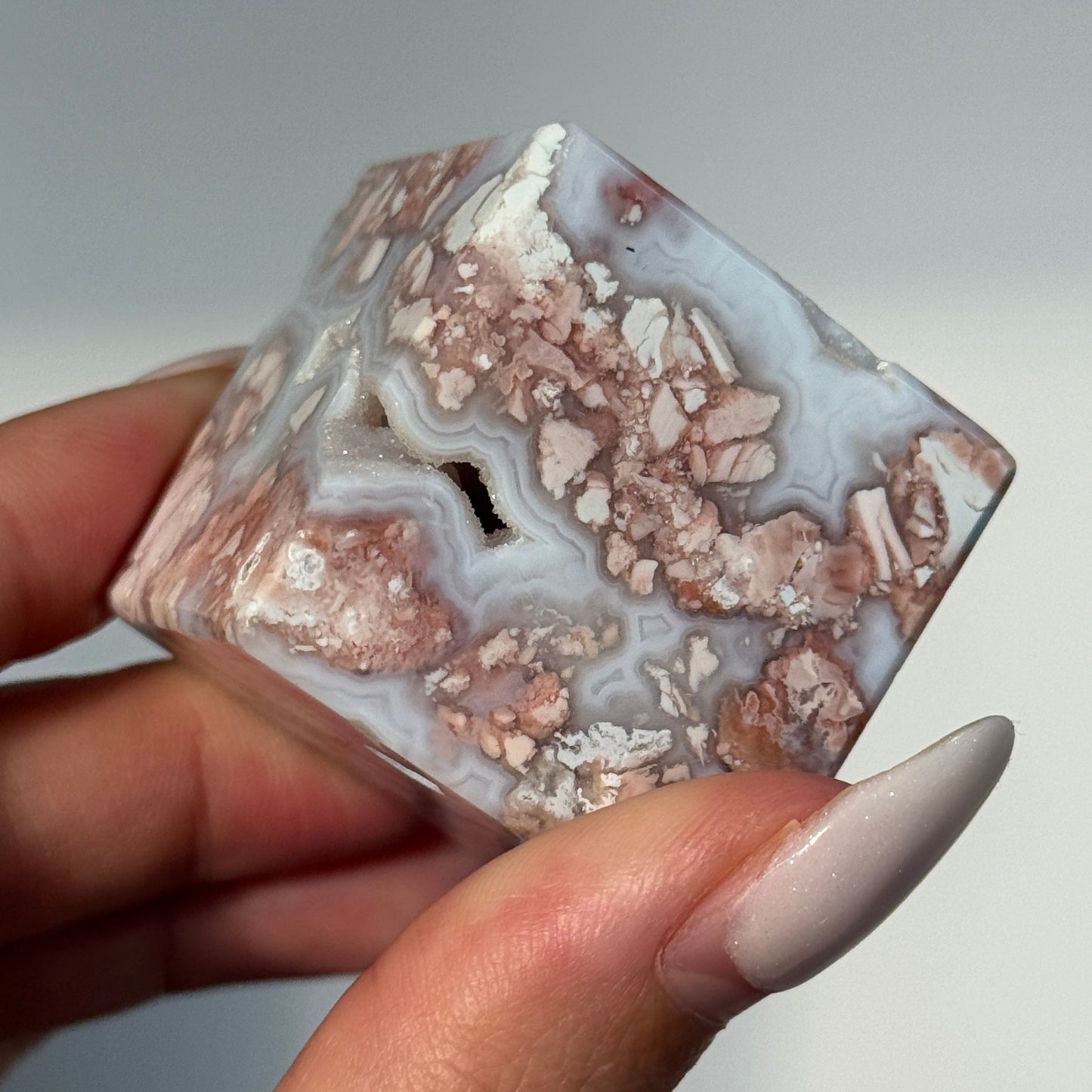 Cotton Candy Agate Cube (S) #12