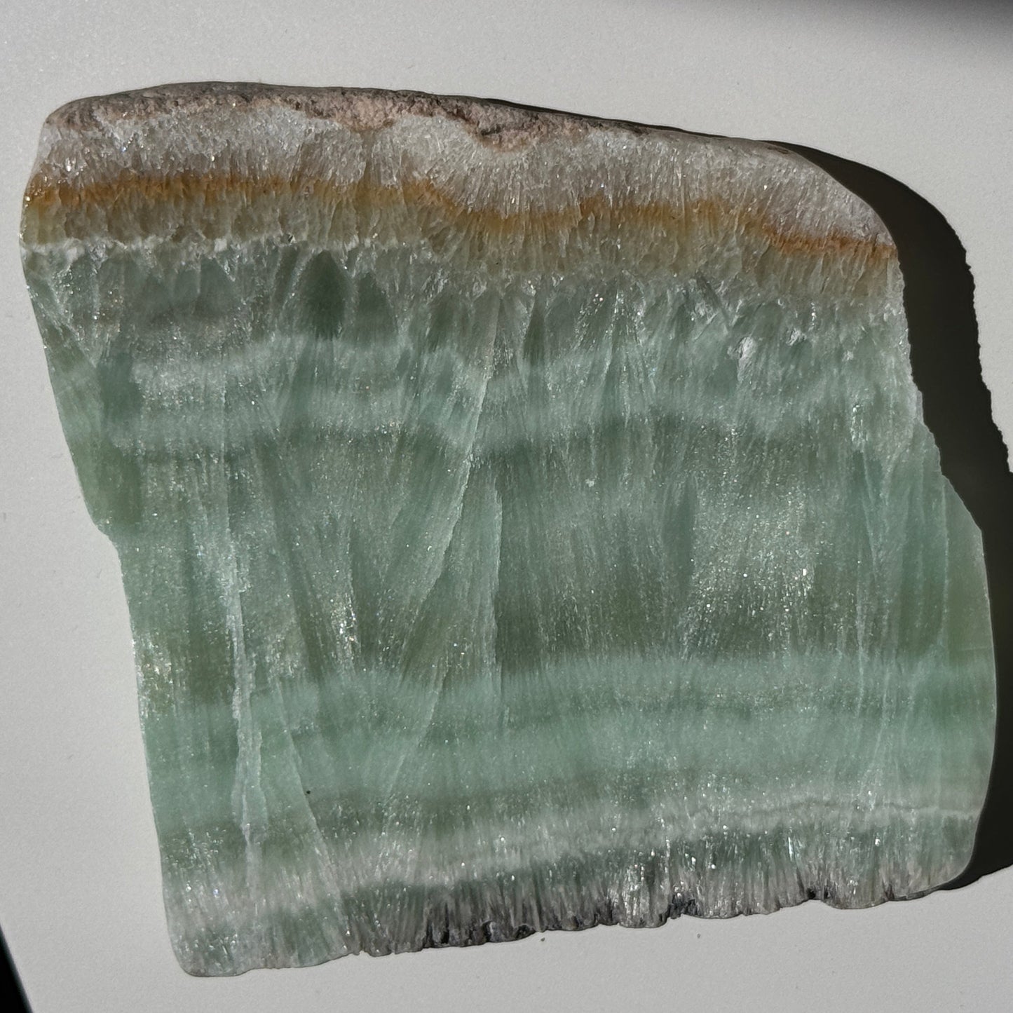 Green Aragonite Slab (Mine La Profunda, Carmenes, Leon) #6