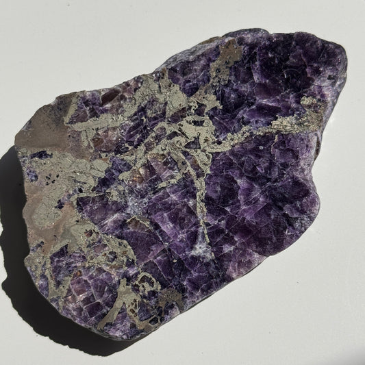 Fluorite Pyrite Slab (Josefa Veneros, Asturias, Spain) #3