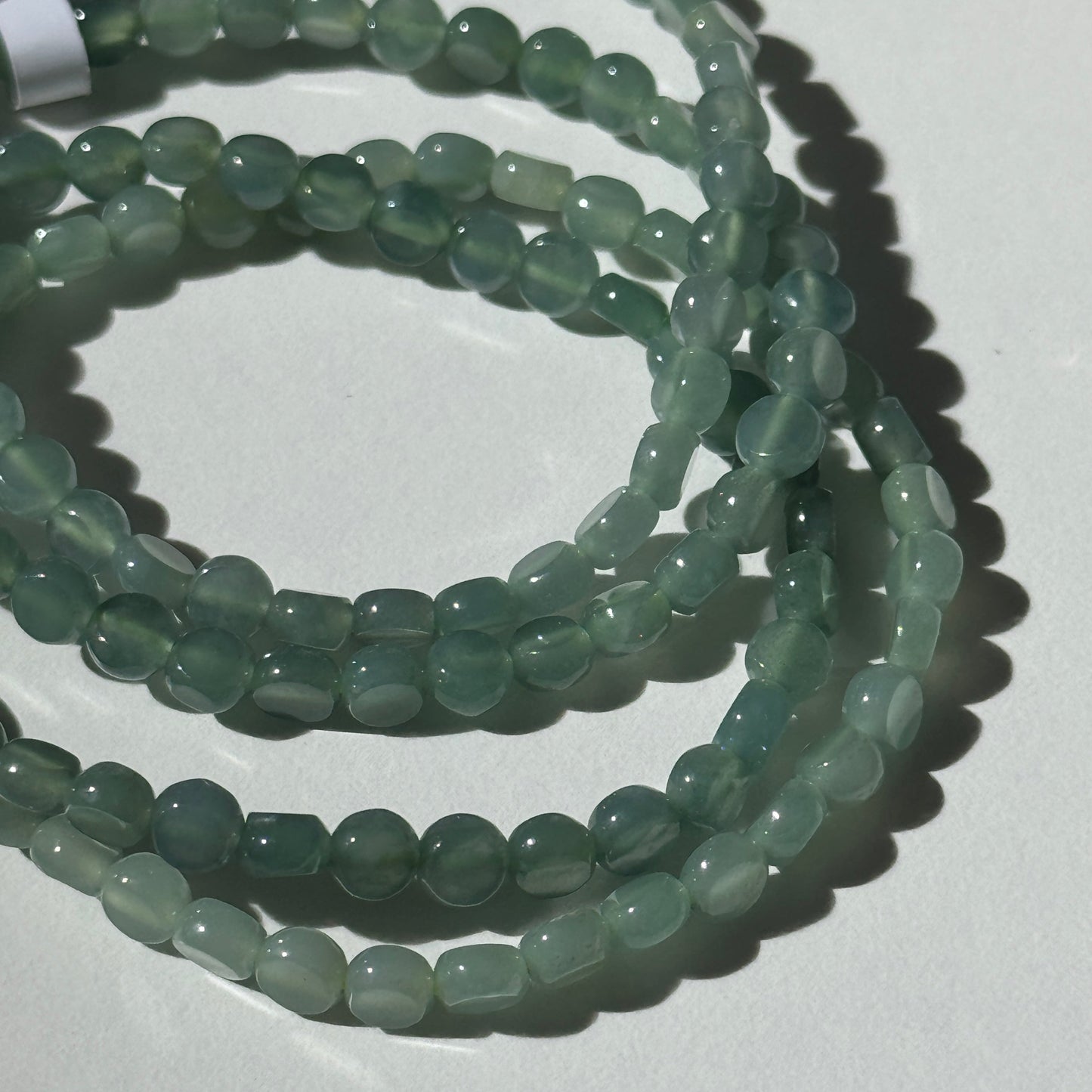 Jadeite Jade Flat Round Bead Bracelets