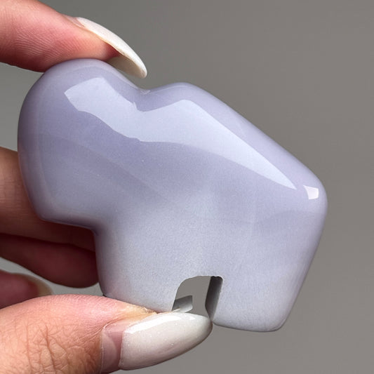 Lavender Fluorite Buffalo S Carving #5
