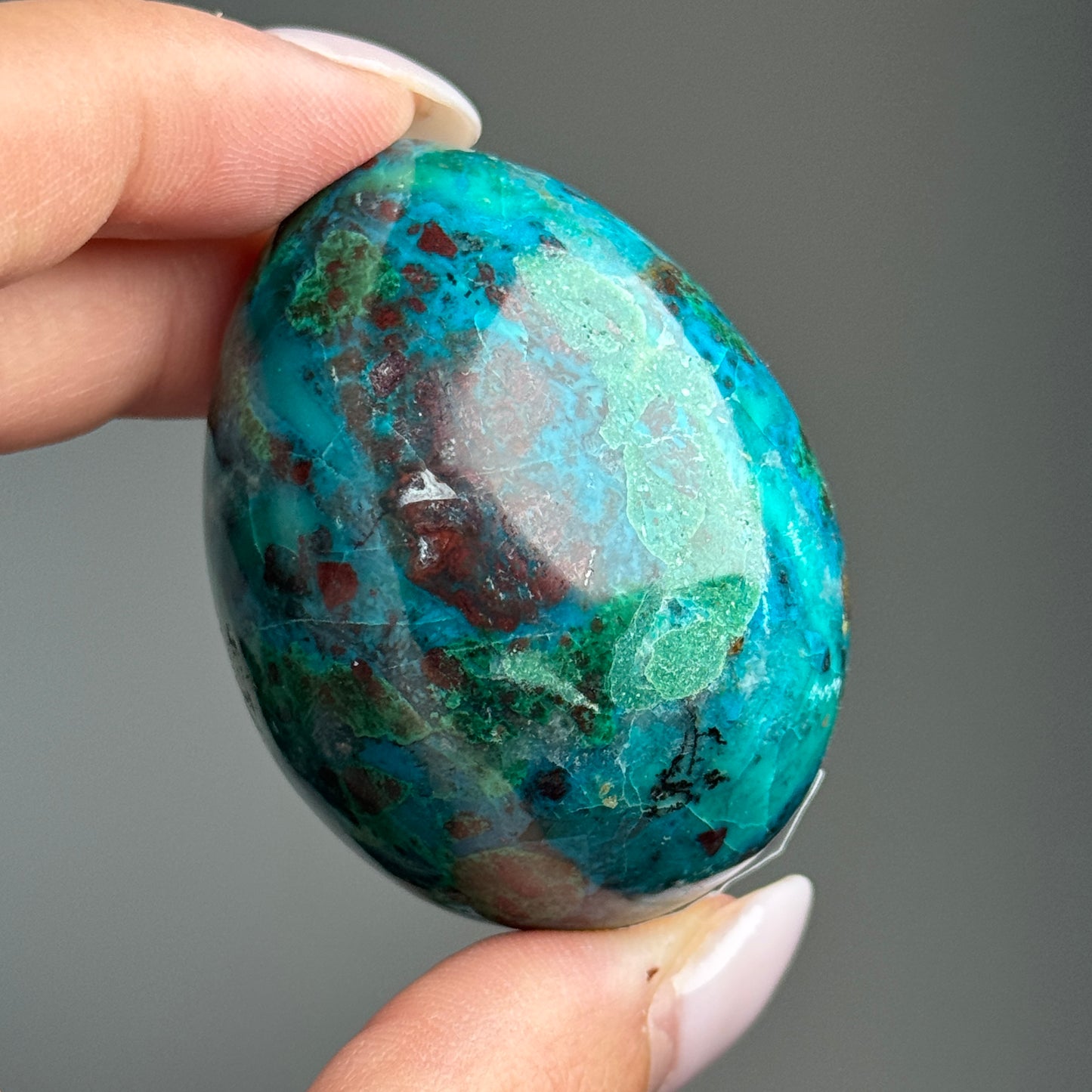 Chrysocolla Malachite Cuprite Egg Egg #5