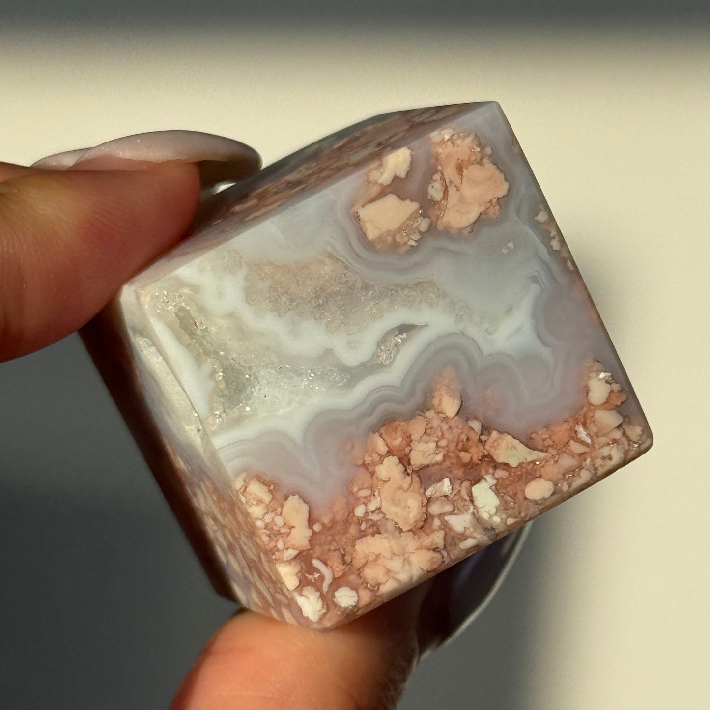 Cotton Candy Agate Cube (S) #10